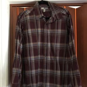 Medium Joseph Abboud Plaid Long Sleeved Button Down Shirt